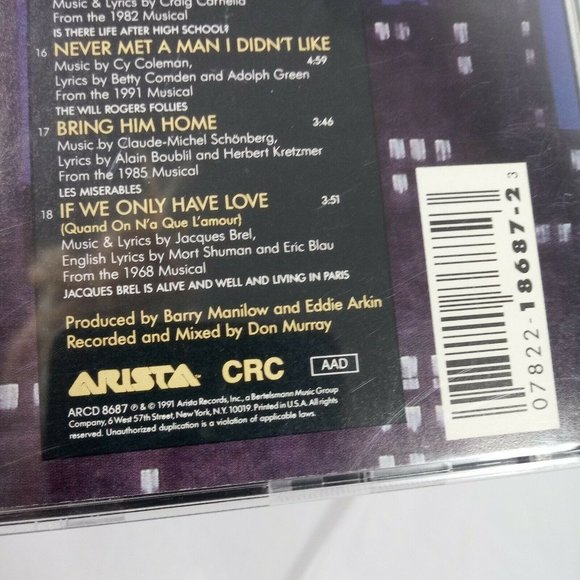 Barry Manilow Showstoppers CD 1991 Arista Records *MINOR WEAR - Picture 9 of 13